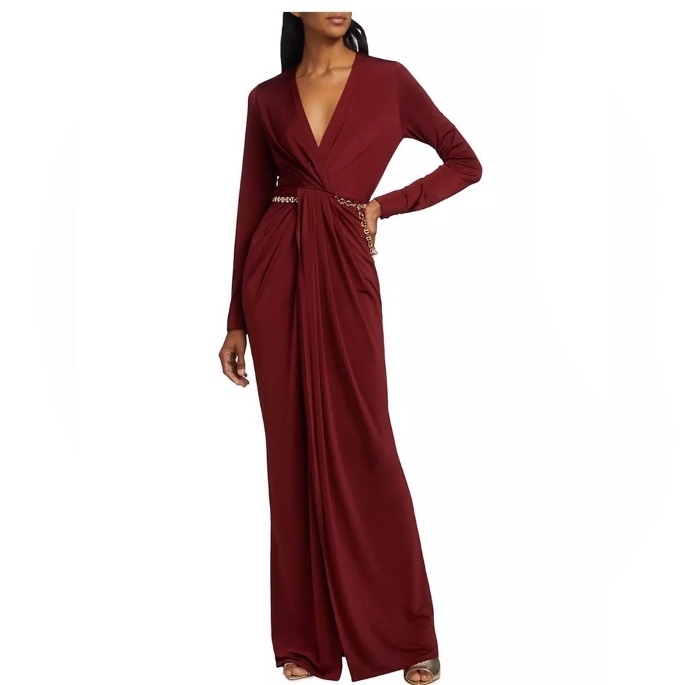 L'AGENCE Thea Twist-Front Column Dress sz 2 595$ - Picture 3 of 13